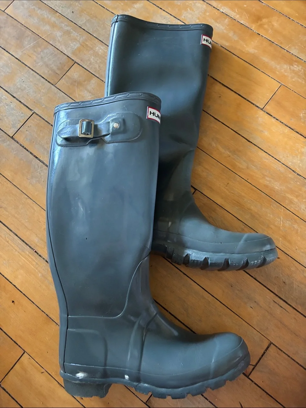 HUNTER Original Tall Grey Waterproof Rain Boots
